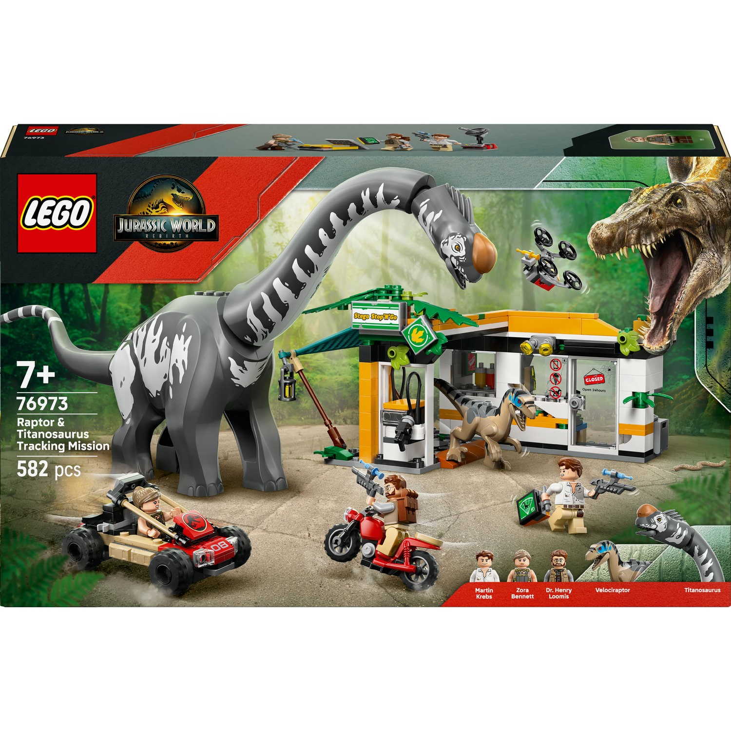LEGO Jurský svet 76973 Naháňačka titanosaura a raptora